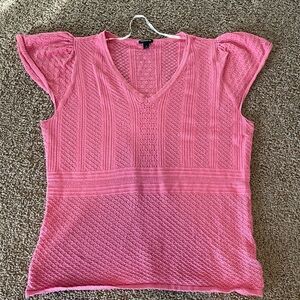 Torrid cap sleeve‎ pink blouse 2x stretch knit casual sporty tunic lightweight
